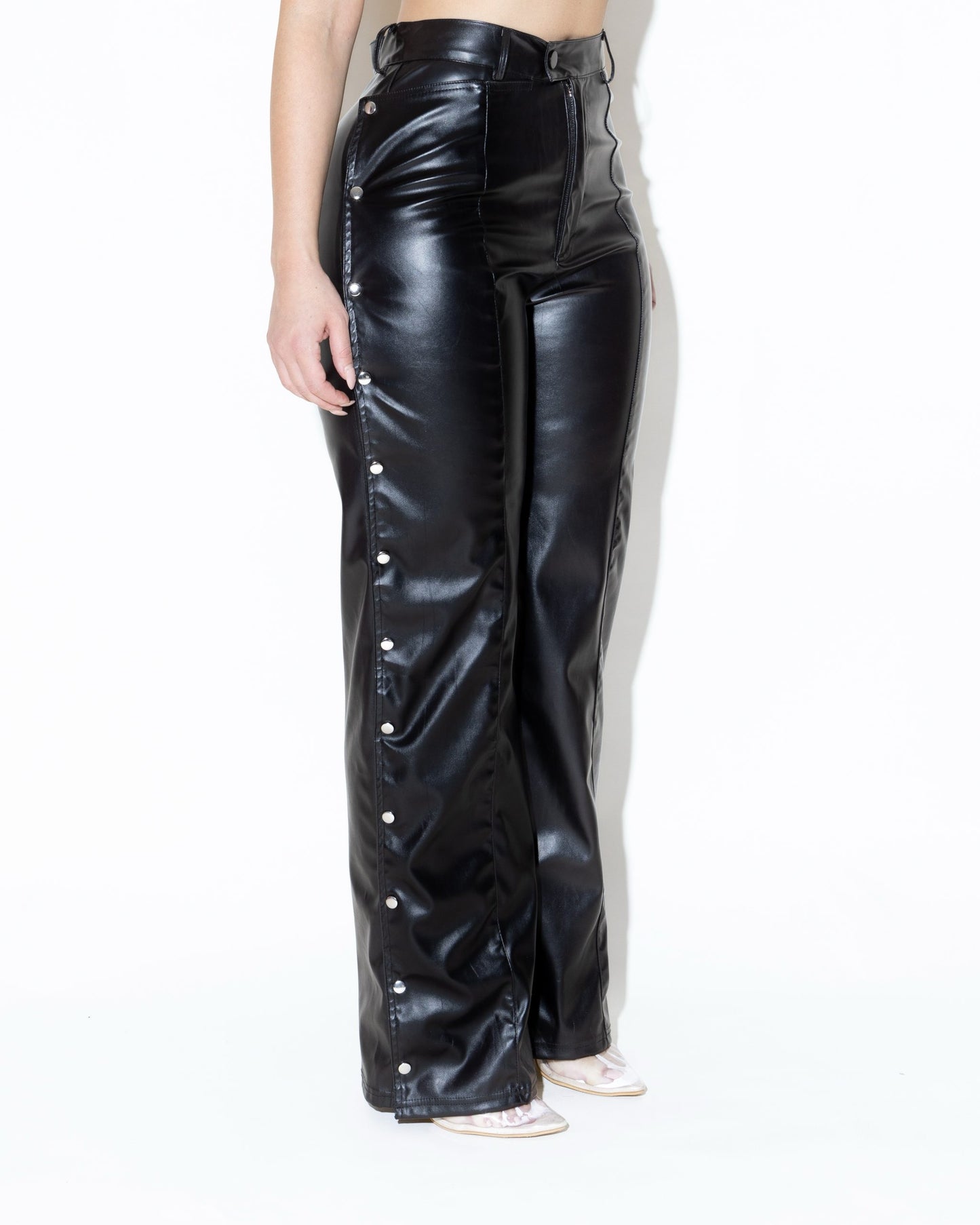 ELMAS LEATHER PANTS SIDE