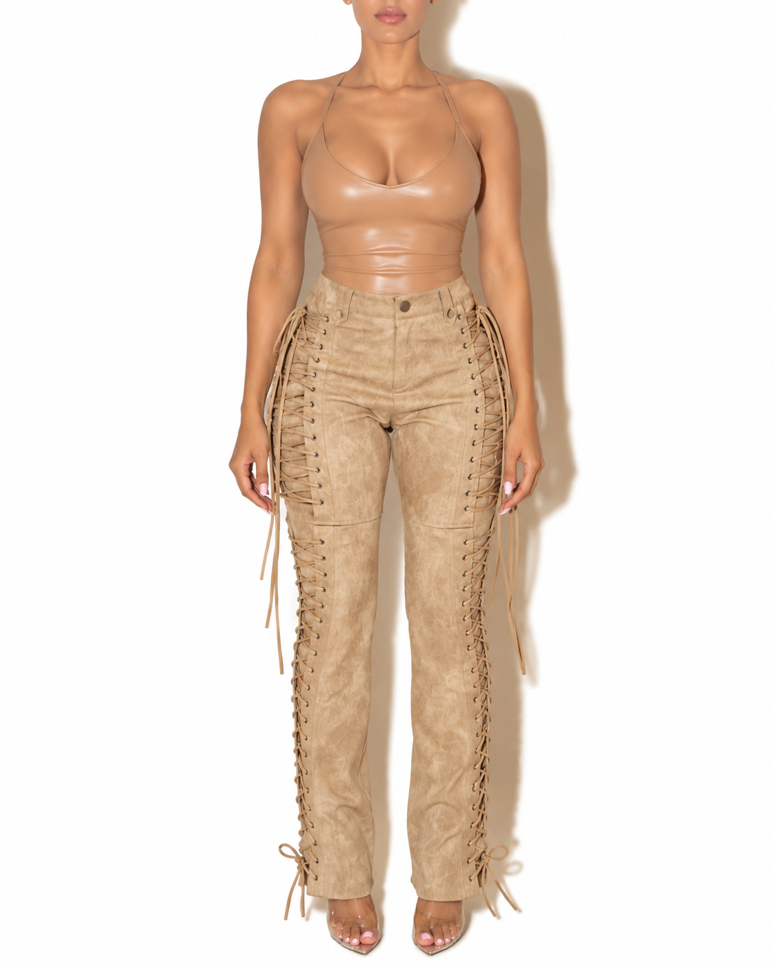 TALAL PLEATHER PANTS
