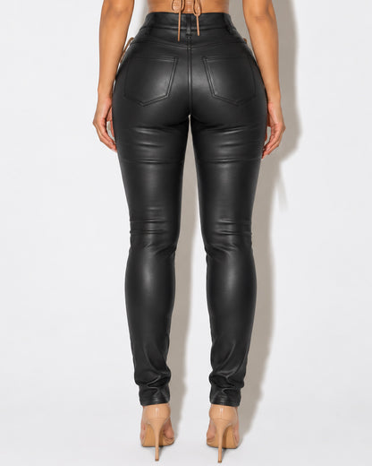 KARI PLEATHER PANTS