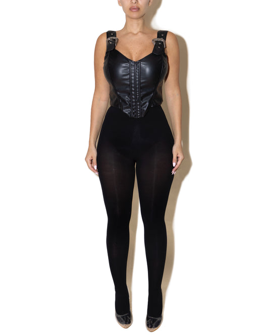 MELANIE LEATHER CORSET