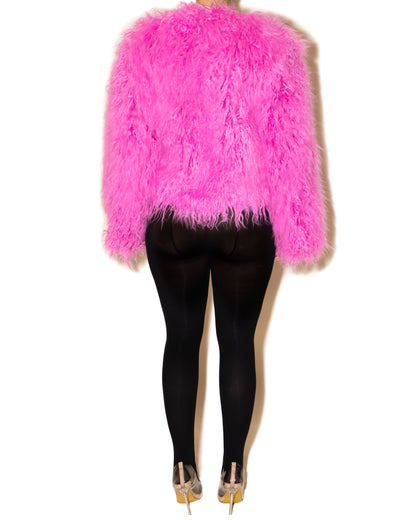 TIARA FUR JACKET PINK