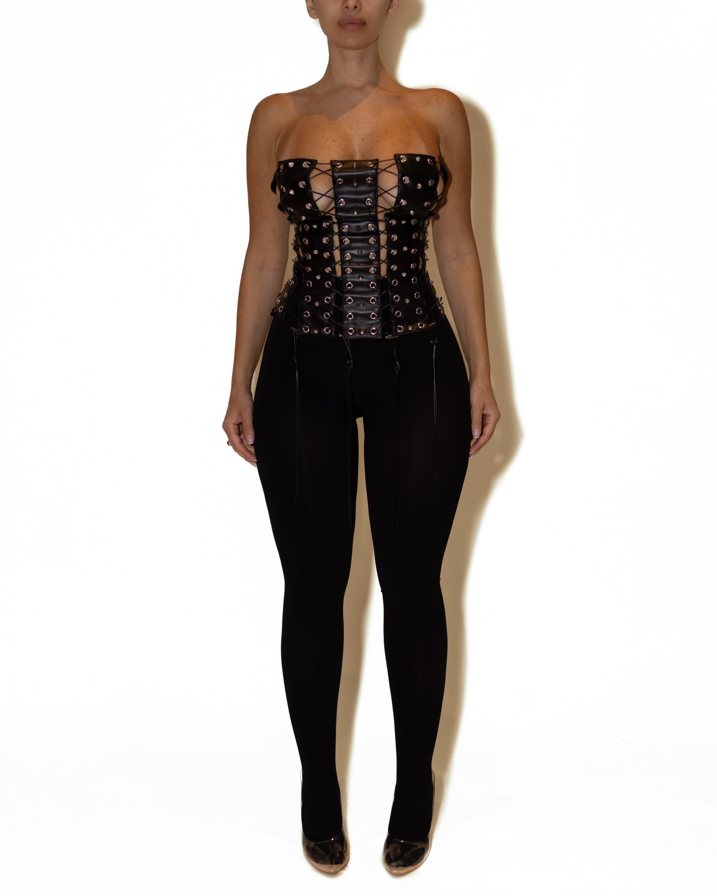 ARIA LEATHER TOP
