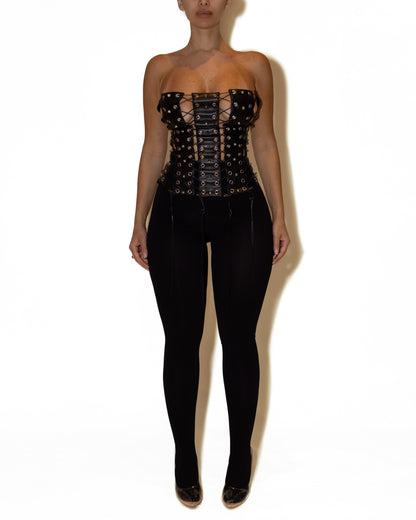 ARIA LEATHER TOP